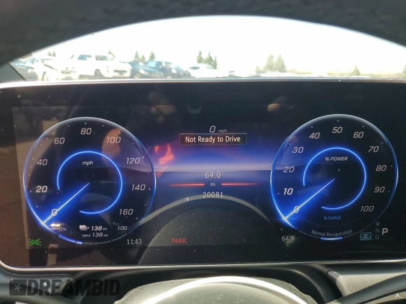 2022 Mercedes-Benz EQS with VIN W1KCG2DB1NA014402, listed as a Copart auction lot 48936474 with 20,081 mi miles and Salvage Title. Bid and sale history available at carsss.com. Image 9.