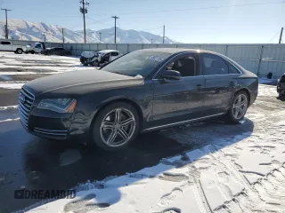 2013 Audi A8 3.0L with VIN WAUAGAFD8DN000642, listed as a Copart auction lot 42427725 with 92,375 mi miles and Salvage title. Bid and sale history available at DreamBid. Image 1.