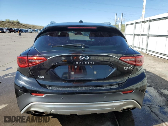 2017 Infiniti QX30 Premium with VIN SJKCH5CR0HA026923, listed as a Copart auction lot 55284585 with 114,868 mi miles and Salvage title. Bid and sale history available at DreamBid. Image 6.