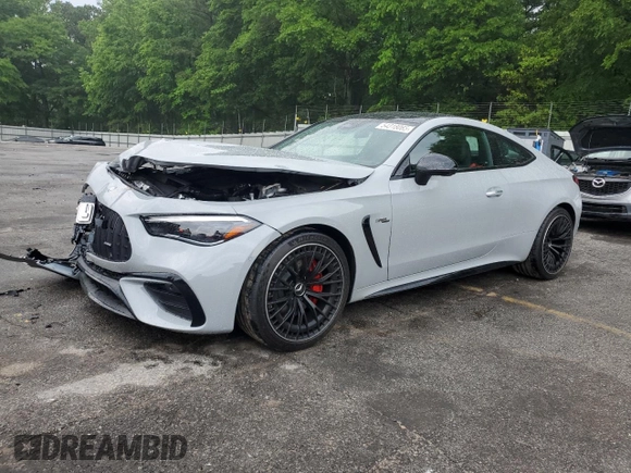 2024 Mercedes-Benz CLE 53 AMG z VIN W1KMJ6CB1RF036956, wystawiony jako Copart lot #54318065 z przebiegiem 3955 mil mil oraz Szkoda całkowita • Salvage title. Historia ofert i sprzedaży dostępna na DreamBid. Obrazek 1.