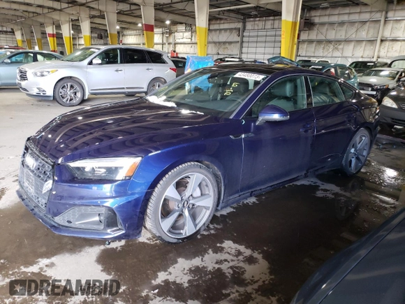2020 Audi A5 Sportback Premium Plus with VIN WAUCNCF53LA003540, listed as a Copart auction lot 43480073 with 36,738 mi miles. Bid and sale history available at carsss.com. Image 1.