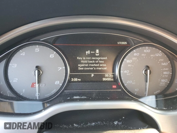 2015 Audi S8 с VIN WAUK2AFD5FN009448, выставлен на аукционе Copart как лот 87745715 с пробегом 96 490 миль миль и Списание • Salvage title. История ставок и продаж доступна на DreamBid. Изображение 9.