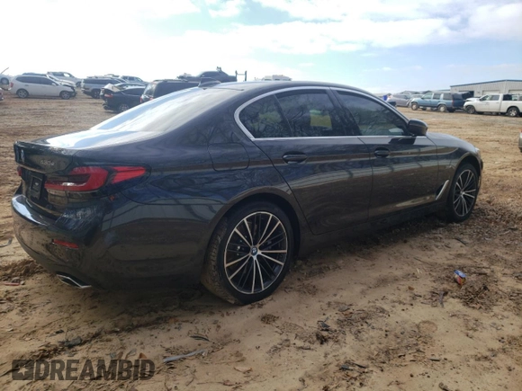 2023 BMW 5 Series 530e with VIN WBA13AG05PCM94563, listed as a Copart auction lot 87515145 with Not provided miles and Salvage title. Bid and sale history available at DreamBid. Image 3.