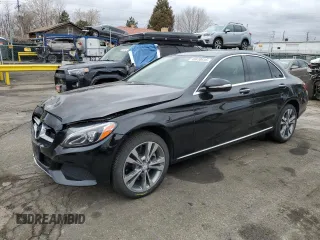 2015 Mercedes-Benz C-Class C 300 Luxury with VIN 55SWF4KB0FU005240, listed as a Copart auction lot 48410415 with 89,705 mi miles and Salvage Title. Bid and sale history available at carsss.com. Image 1.