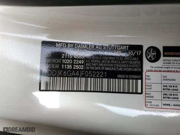 2018 Mercedes-Benz SL with VIN WDDJK6GA4JF052221, listed as a Copart auction lot 69430604 with NaN miles and Salvage Title. Bid and sale history available at carsss.com. Image 14.