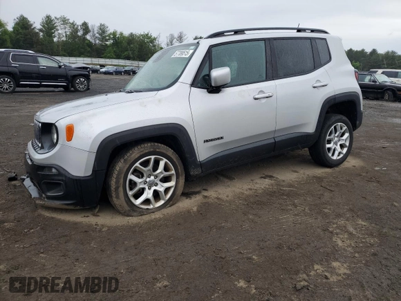 2017 Jeep Renegade Altitude with VIN ZACCJBBB0HPE84035, listed as a Copart auction lot 57789515 with 53,458 mi miles and Salvage title. Bid and sale history available at DreamBid. Image 1.