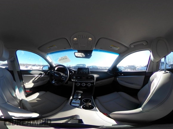 2019 Genesis G70 2.0T Advanced with VIN KMTG64LA0KU036566, listed as a IAAI auction lot 41263302 with 23,331 mi miles. Bid and sale history available at carsss.com. Image 18.
