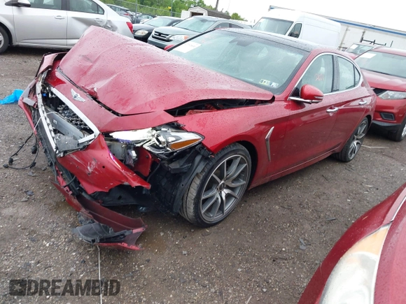 2021 Genesis G70 2.0T with VIN KMTG44LA0MU075456, listed as a IAAI auction lot 42212601 with 19,503 mi miles and . Bid and sale history available at DreamBid. Image 17.