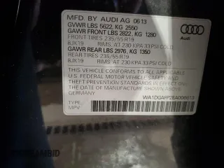 2014 Audi Q5 Premium Plus z VIN WA1DGAFP2EA006613, wystawiony jako Copart lot #57602515 z przebiegiem 132 819 mil mil oraz Szkoda całkowita • Salvage title. Historia ofert i sprzedaży dostępna na DreamBid. Obrazek 13.