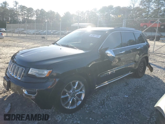 2015 Jeep Grand Cherokee Summit with VIN 1C4RJFJG0FC700014, listed as a Copart auction lot 42981765 with 144,937 mi miles and Salvage Title. Bid and sale history available at DreamBid. Image 1.
