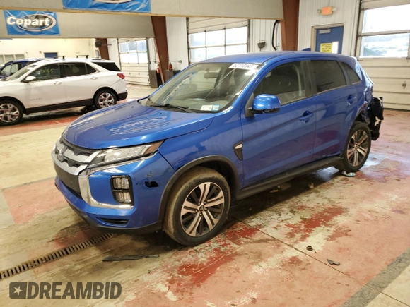 2020 Mitsubishi Outlander Sport ES 2.0 with VIN JA4AR3AU2LU005205, listed as a Copart auction lot 52110945 with 0 mi miles and Salvage Title. Bid and sale history available at carsss.com. Image 1.