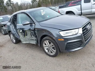 2018 Audi Q3 Premium Plus with VIN WA1JCCFS9JR019580, listed as a IAAI auction lot 41291020 with 64,434 mi miles. Bid and sale history available at carsss.com. Image 1.