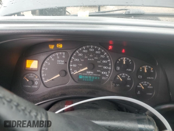 2002 Chevrolet Suburban LT with VIN 3GNGK26U62G171646, listed as a Copart auction lot 43416375 with 233,392 mi miles and Salvage Title. Bid and sale history available at carsss.com. Image 9.