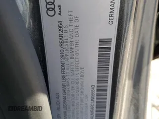 2018 Audi S7 Premium Plus with VIN WAUWFAFC1JN066543, listed as a Copart auction lot 83205424 with 62,756 mi miles and Salvage Title. Bid and sale history available at carsss.com. Image 14.