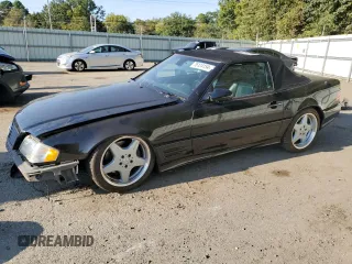 2001 Mercedes-Benz SL-Class with VIN WDBFA68FX1F196609, listed as a Copart auction lot 76124154 with 49,809 mi miles and Salvage Title. Bid and sale history available at carsss.com. Image 1.