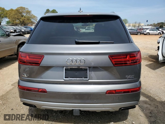 2017 Audi Q7 Premium Plus with VIN WA1LAAF78HD058828, listed as a Copart auction lot 51485055 with 104,920 mi miles and Salvage Title. Bid and sale history available at DreamBid. Image 6.