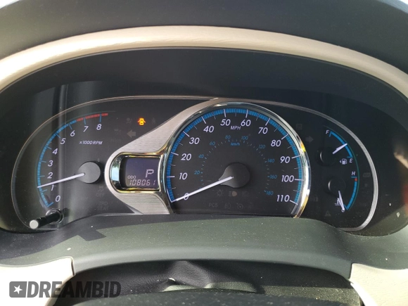 2013 Toyota Sienna XLE AAS with VIN 5TDYK3DC6DS402661, listed as a Copart auction lot 54224185 with 108,061 mi miles and Salvage Title. Bid and sale history available at carsss.com. Image 9.