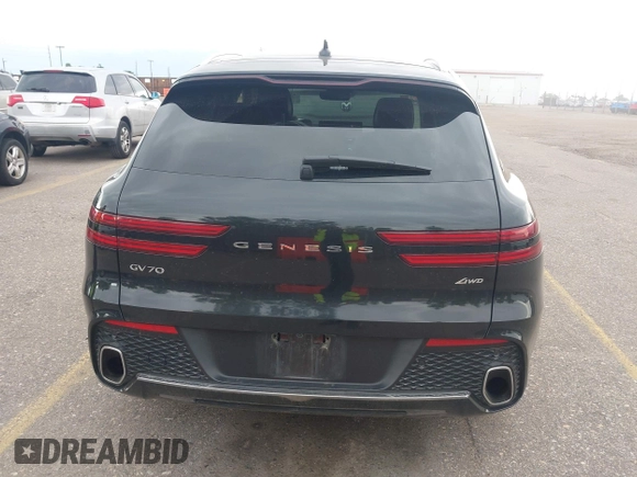 2025 Genesis GV70 2.5T with VIN KMUMADTB7SU199933, listed as a IAAI auction lot 42500513 with 15,384 mi miles and . Bid and sale history available at DreamBid. Image 16.