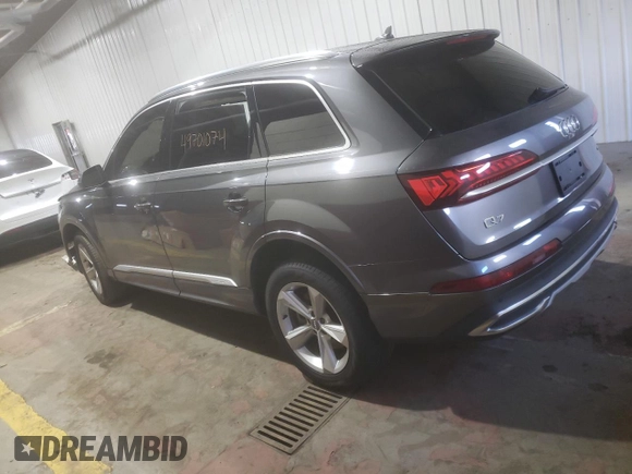 2020 Audi Q7 Premium with VIN WA1AJAF79LD007452, listed as a Copart auction lot 49701074 with 0 mi miles. Bid and sale history available at carsss.com. Image 2.