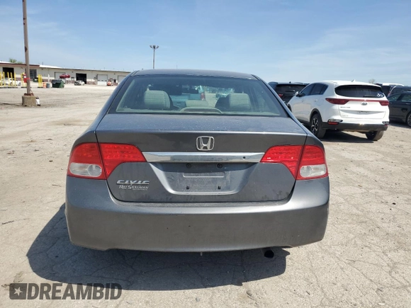 2011 Honda Civic LX with VIN 19XFA1F50BE027774, listed as a Copart auction lot 54888065 with 312,530 mi miles and Salvage Title. Bid and sale history available at DreamBid. Image 6.