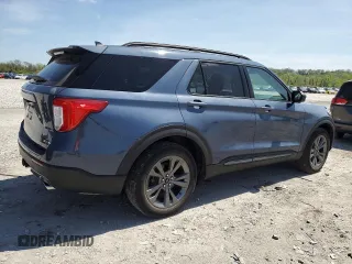 2021 Ford Explorer XLT z VIN 1FMSK8DH5MGA80051, wystawiony jako Copart lot #54198175 z przebiegiem 56 079 mil mil oraz Szkoda całkowita • Salvage title. Historia ofert i sprzedaży dostępna na DreamBid. Obrazek 3.