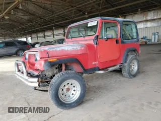 1991 Jeep Wrangler with VIN 2J4FY29S5MJ102367, listed as a Copart auction lot 82873294 with 71,908 mi miles and Salvage Title. Bid and sale history available at carsss.com. Image 1.