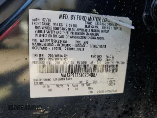 2018 Ford EcoSport SE with VIN MAJ3P1TE5JC234887, listed as a Copart auction lot 50177115 with 76,474 mi miles and Salvage Title. Bid and sale history available at carsss.com. Image 13.