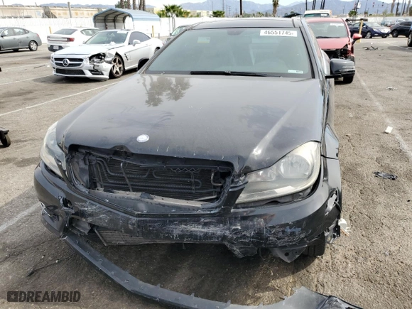 2012 Mercedes-Benz C-Class C 250 with VIN WDDGJ4HB8CF799459, listed as a Copart auction lot 46551745 with 0 mi miles and Salvage Title. Bid and sale history available at carsss.com. Image 5.
