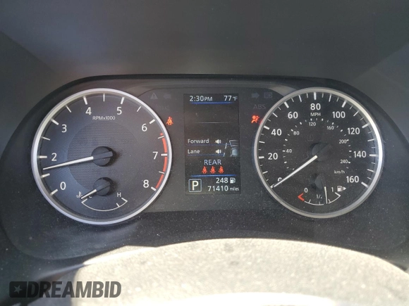2024 Nissan Sentra S with VIN 3N1AB8BV5RY312701, listed as a Copart auction lot 56157515 with 71,410 mi miles and Salvage title. Bid and sale history available at DreamBid. Image 9.