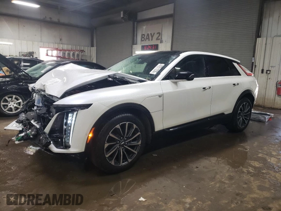2025 Cadillac LYRIQ z VIN 1GYKPURL7SZ303441, wystawiony jako Copart lot #47011235 z przebiegiem 1 078 mil mil oraz Szkoda całkowita • Salvage title. Historia ofert i sprzedaży dostępna na DreamBid. Obrazek 1.