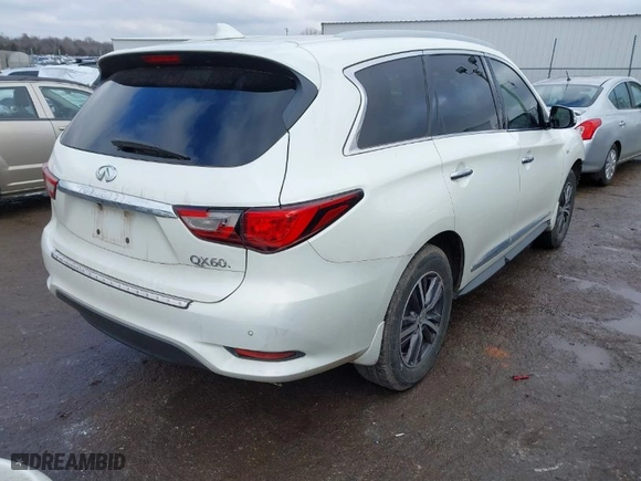 2016 Infiniti QX60 with VIN 5N1AL0MM0GC508806, listed as a IAAI auction lot 41428211 with NaN miles. Bid and sale history available at carsss.com. Image 4.