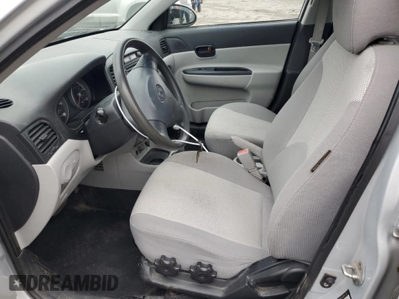 2008 Hyundai Accent GLS with VIN KMHCN46C48U205120, listed as a Copart auction lot 58738075 with 158,061 mi miles and Salvage title. Bid and sale history available at DreamBid. Image 7.