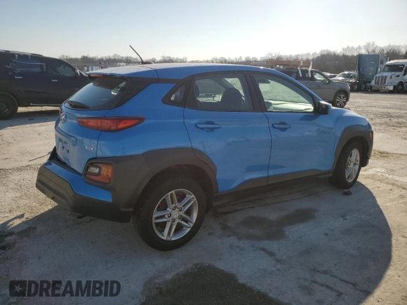 2019 Hyundai Kona SE with VIN KM8K1CAA7KU297886, listed as a Copart auction lot 48063155 with 105,208 mi miles and Salvage Title. Bid and sale history available at carsss.com. Image 3.