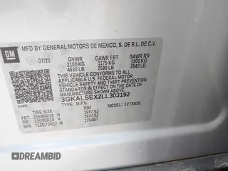 2020 GMC Terrain Denali with VIN 3GKALSEX2LL303192, listed as a IAAI auction lot 41731925 with 103,453 mi miles and . Bid and sale history available at DreamBid. Image 9.