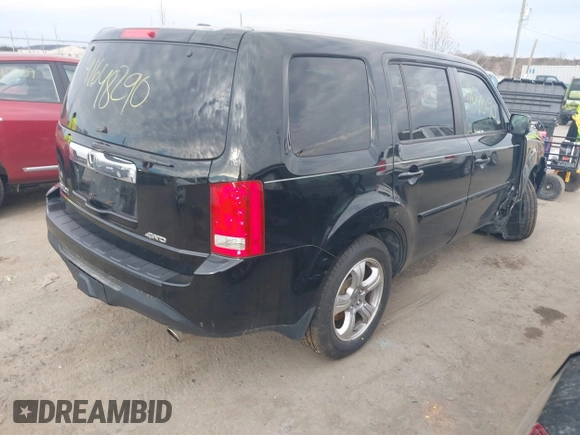 2013 Honda Pilot EX-L with VIN 5FNYF4H77DB047995, listed as a IAAI auction lot 41648290 with 154,926 mi miles and . Bid and sale history available at DreamBid. Image 4.