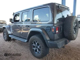 2019 Jeep Wrangler Unlimited Sahara with VIN 1C4HJXENXKW617130, listed as a Copart auction lot 47091255 with Not provided miles and Salvage title. Bid and sale history available at DreamBid. Image 2.