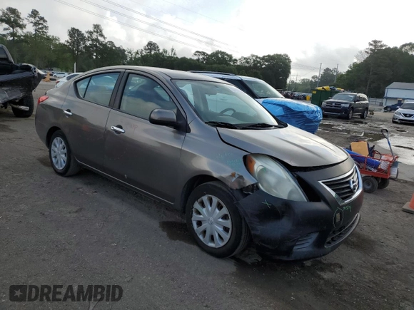 2012 Nissan Versa S with VIN 3N1CN7AP4CL827013, listed as a Copart auction lot 53342115 with 127,507 mi miles and Salvage Title. Bid and sale history available at carsss.com. Image 4.