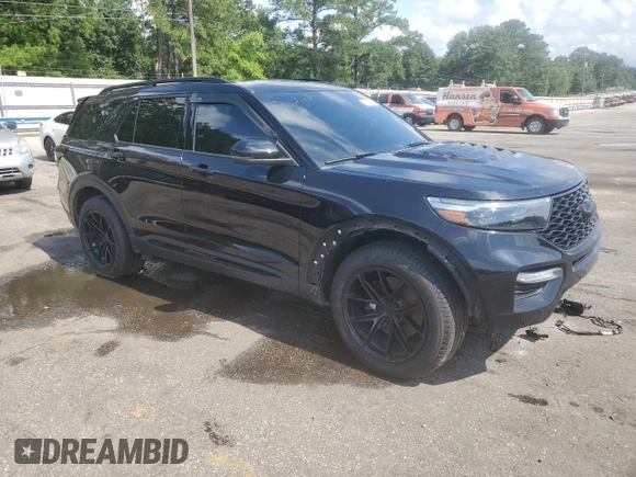 2021 Ford Explorer ST with VIN 1FM5K8GCXMGA37824, listed as a Copart auction lot 56569864 with 0 mi miles and Salvage Title. Bid and sale history available at carsss.com. Image 4.
