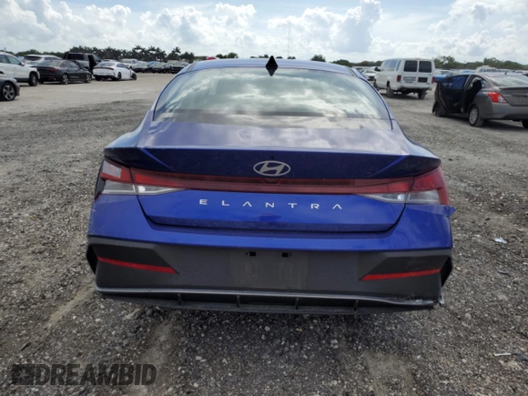 2024 Hyundai Elantra SE with VIN KMHLL4DG8RU803224, listed as a Copart auction lot 61281185 with 11,697 mi miles and Non repairable. Bid and sale history available at DreamBid. Image 6.