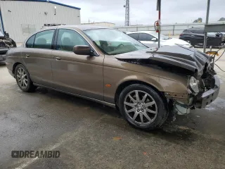 2001 Jaguar S-Type with VIN SAJDA01P21GM04051, listed as a Copart auction lot 46668745 with 81,765 mi miles and Salvage Title. Bid and sale history available at DreamBid. Image 4.