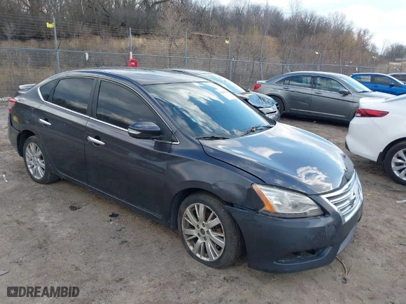 2014 Nissan Sentra SV with VIN 3N1AB7APXEY322020, listed as a IAAI auction lot 41898496 with 122,371 mi miles. Bid and sale history available at carsss.com. Image 1.