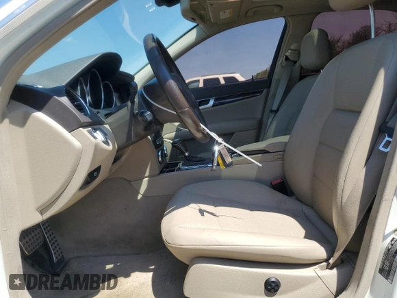 2012 Mercedes-Benz C 300 Sport with VIN WDDGF8BBXCA711039, listed as a Copart auction lot 61417975 with 131,692 mi miles and Salvage title. Bid and sale history available at DreamBid. Image 7.