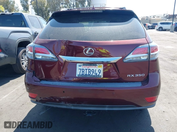 2013 Lexus RX 350 with VIN JTJZK1BA2D2417771, listed as a IAAI auction lot 42339010 with 110,136 mi miles and . Bid and sale history available at DreamBid. Image 16.
