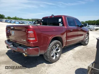 2019 Ram 1500 Limited with VIN 1C6SRFHTXKN615586, listed as a Copart auction lot 58162805 with 135,199 mi miles and Salvage title. Bid and sale history available at DreamBid. Image 3.