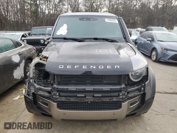 2020 Land Rover Defender X with VIN SALEXEEU0L2021510, listed as a Copart auction lot 41806055 with 58,647 mi miles and Salvage title. Bid and sale history available at DreamBid. Image 5.