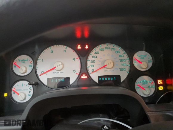 2005 Dodge 2500 SLT z VIN 3D7KS28C95G836976, wystawiony jako Copart lot #47274175 z przebiegiem 215 748 mil mil oraz Szkoda całkowita • Salvage title. Historia ofert i sprzedaży dostępna na DreamBid. Obrazek 9.
