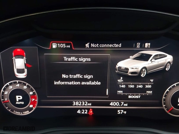 2019 Audi RS 5 Sportback with VIN WUABWCF57KA900454, listed as a IAAI auction lot 41809076 with NaN miles. Bid and sale history available at carsss.com. Image 7.