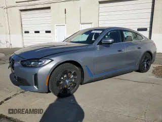 2024 BMW i4 eDrive40 with VIN WBY73AW07RFT37180, listed as a Copart auction lot 46883685 with 6,053 mi miles and Clean Title. Bid and sale history available at carsss.com. Image 1.