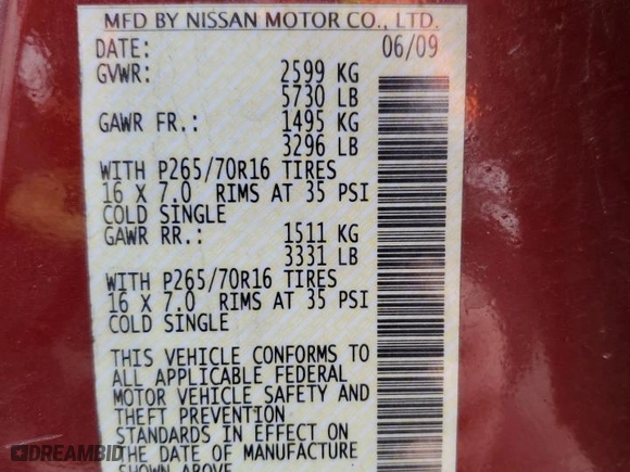 2009 Nissan Frontier SE with VIN 1N6AD07U29C424080, listed as a Copart auction lot 80589814 with 164,011 mi miles and Salvage Title. Bid and sale history available at carsss.com. Image 14.
