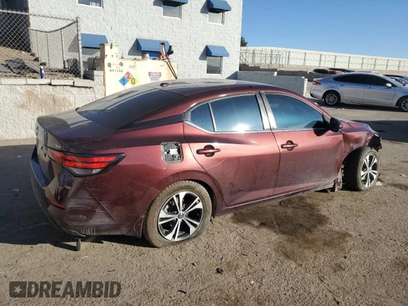 2020 Nissan Sentra SV with VIN 3N1AB8CV3LY278876, listed as a Copart auction lot 45994655 with 74,645 mi miles and Salvage Title. Bid and sale history available at carsss.com. Image 3.